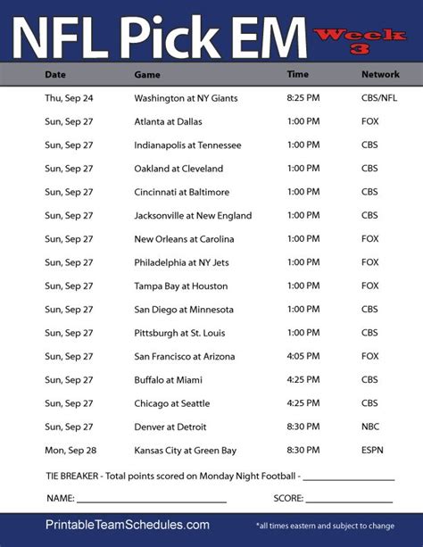 nfl schedule with spreads